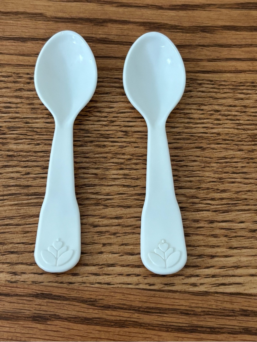 Vintage Fisher Price Fun With Food White Spoons 1980s Korea